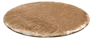 Kusový Kulatý pratelný koberec LAPIN shaggy protiskluzový, slonová kost / hn velikost kruh 100 cm | krásné koberce cz