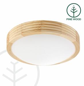 Stropní svítidlo NATURAL MODERN SLIM 1xE27/15W/230V pr. 27,5 cm borovice