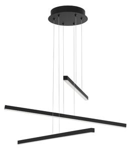 LED lustr Lior – Černá