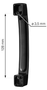 Walteco Nábytková úchytka Anzio rozteč 128mm, aluminium, matná černá