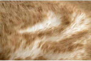 Kusový Kulatý pratelný koberec LAPIN shaggy protiskluzový, slonová kost / hn velikost kruh 100 cm | krásné koberce cz