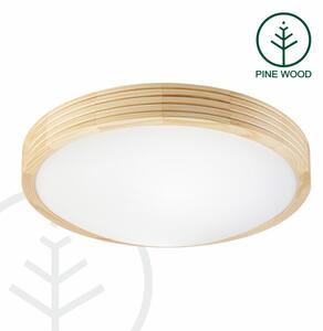 Stropní svítidlo NATURAL MODERN SLIM 2xE27/15W/230V pr. 37,5 cm borovice