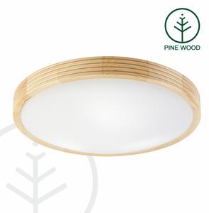 Stropní svítidlo NATURAL MODERN SLIM 3xE27/15W/230V pr. 47,5 cm borovice