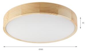Stropní svítidlo NATURAL MODERN 4xE27/15W/230V pr. 58 cm borovice