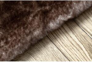 Kusový koberec pratelný LAPIN Shaggy, protiskluzový, slonová kost, čokoláda velikost 180x270 cm | krásné koberce cz