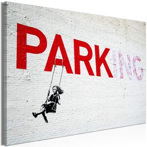 Obraz XXL Parkující dívka Swing od Banksyho
