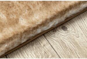 Kusový koberec pratelný LAPIN Shaggy, protiskluzový, slonová kost, hnědý velikost 133x180 cm | krásné koberce cz