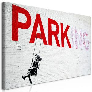 Obraz XXL Parking Girl Swing od Banksyho II [velký formát]