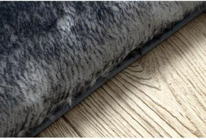 Kusový koberec pratelný LAPIN Shaggy, protiskluzový, slonová kost, černý krásné koberce cz