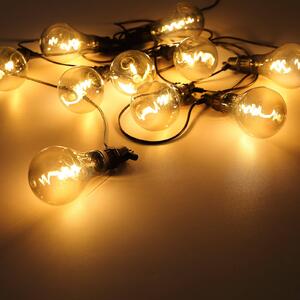 LED světelný řetěz Jeffa, 10 zdrojů, čirá