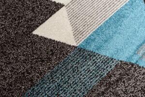 Makro Abra Moderní kusový koberec ELEFANTA 71733/37123 Geometrický šedý modrý Rozměr: 80x150 cm