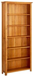 Knihovna se 6 policemi 80 x 22,5 x 180 cm masivní dubové dřevo