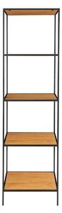 Knihovna Vita - dub/černá | 170x51x36 cm