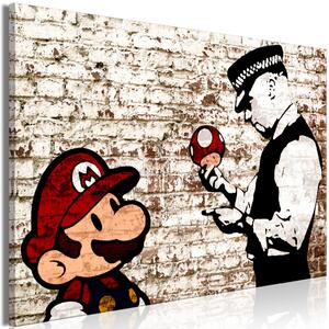 Obraz XXL Mario Bros: Poškrábaná zeď