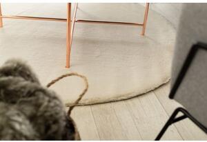 Kulatý koberec BUNNY béžový, imitace králíčí kožešiny velikost kruh 100 cm | krásné koberce cz