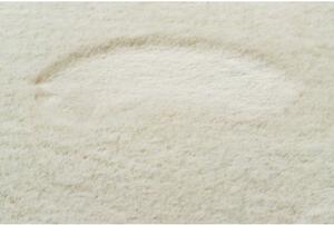 Kulatý koberec BUNNY béžový, imitace králíčí kožešiny velikost kruh 100 cm | krásné koberce cz