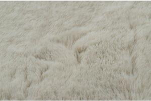 Kulatý koberec BUNNY béžový, imitace králíčí kožešiny velikost kruh 120 cm | krásné koberce cz