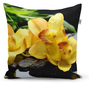 Sablio Polštář Žluté orchideje - 40x40 cm