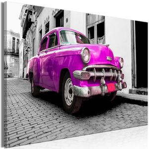 Obraz XXL Klasické kubánské auto (růžové)