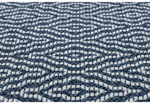 Ekologický koberec CASA, EKO SISAL Boho, Diamanty 22084 tmavě modrá / velikost 153x220 cm | krásné koberce cz