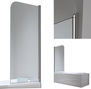 BPS-koupelny Jednodílná vanová zástěna HYD-PR01 80x140 chrom/transparent