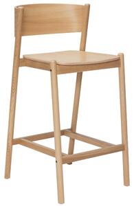 OnaDnes -20% Dubová barová židle Hübsch Oblique 103 cm