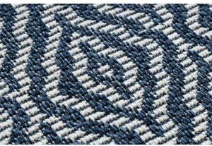 Ekologický koberec CASA, EKO SISAL Boho, Diamanty 22084 tmavě modrá / velikost 133x190 cm | krásné koberce cz