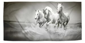 Ručník SABLIO - Bílí koně 30x50 cm