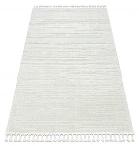 Koberec SEVILLA AC53B pruhy bílá střapce, Berber, Maroko, Shaggy velikost 120x170 cm | krásné koberce cz