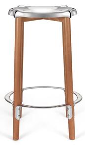 Barová stolička POELE, vysoká, více variant - Alessi Barva: Nerez - leštěný
