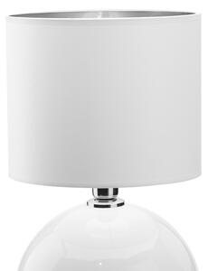TK LIGHTING Stolní lampa - PALLA 5066, Ø 20 cm, 230V/15W/1xE27, bílá/stříbrná