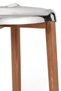 Barová stolička POELE, nízká, více variant - Alessi Barva: bílá