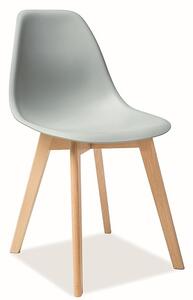 Casarredo Jídelní židle RISO světle šedá/buk