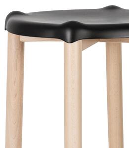 Barová stolička POELE, vysoká, více variant - Alessi Barva: Nerez - leštěný