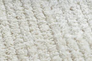 Koberec SEVILLA PC00B pruhy bílá střapce, Berber, Maroko, Shaggy velikost 80x150 cm | krásné koberce cz