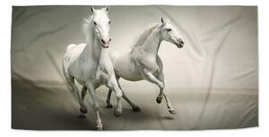Sablio Ručník Dva bílí koně - 70x140 cm