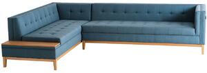 Nordic Design Světle modrá látková rohová pohovka Tomm 242 cm, levá
