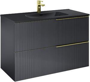Elita Soho skříňka 100x45.3x63.5 cm pod umyvadlo závěsná černá RE011004047160