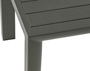 Antracitově šedý kovový zahradní stolek Bizzotto Cruise 40 x 40 cm