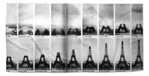 Ručník SABLIO - Eiffelova věž stavba 50x100 cm