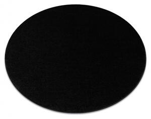 Koberec kulatý SOFTY Jednotný, Jednobarevný, černý velikost kruh 200 cm | krásné koberce cz