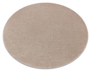 Dywany Luszczow Kusový koberec kulatý SOFTY Jednobarevný, béžový Rozměr koberce: 120 cm KRUH
