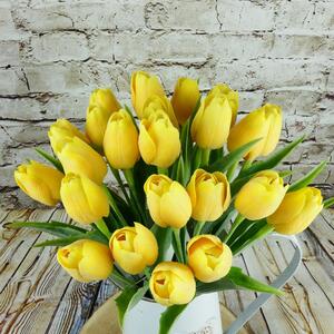 Umělý tulipán tmavě žlutý- 43 cm, č. 6