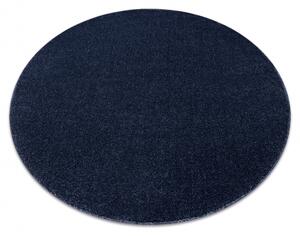 Koberec kulatý SOFTY Jednotný, Jednobarevný, tmavě modrá velikost kruh 200 cm | krásné koberce cz