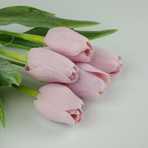 Umělý tulipán pudrově růžový- 43 cm, č. 15