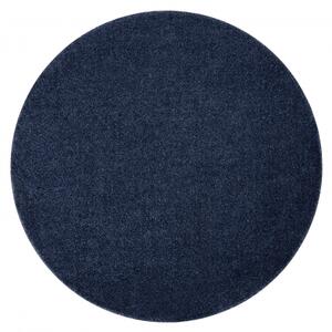 Koberec kulatý SOFTY Jednotný, Jednobarevný, tmavě modrá velikost kruh 150 cm | krásné koberce cz