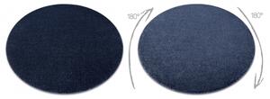 Koberec kulatý SOFTY Jednotný, Jednobarevný, tmavě modrá velikost kruh 200 cm | krásné koberce cz
