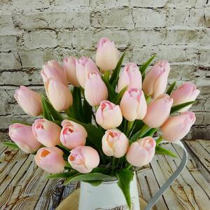 Umělý tulipán světle růžový- 43 cm, č. 16