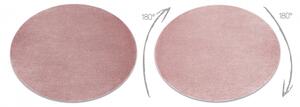 Koberec kulatý SOFTY Jednotný, Jednobarevný, růžový velikost kruh 150 cm | krásné koberce cz
