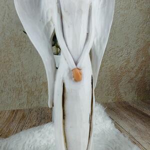 Krémová soška anděla- 40 cm